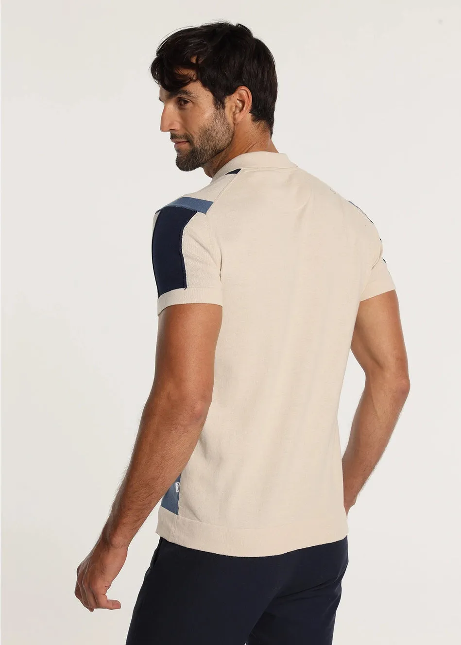 Bendorff knit cotton polo shirt w/zipper