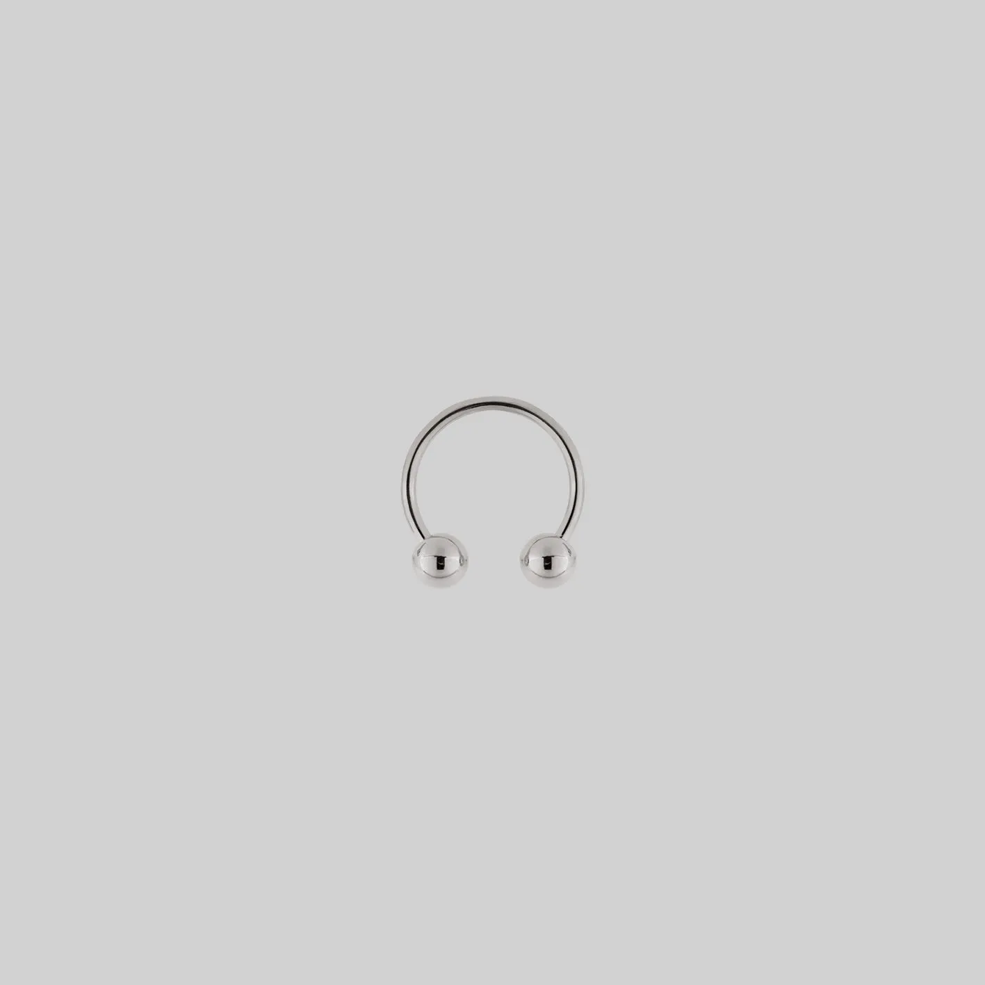 CLEO. Circular Barbell Ring - Silver