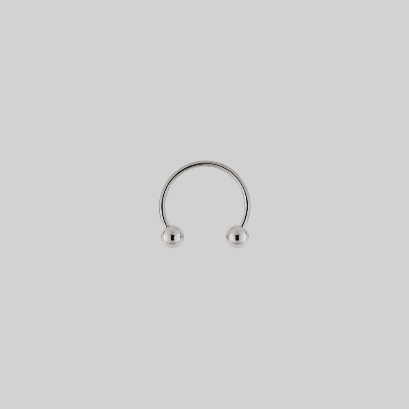 CLEO. Circular Barbell Ring - Silver