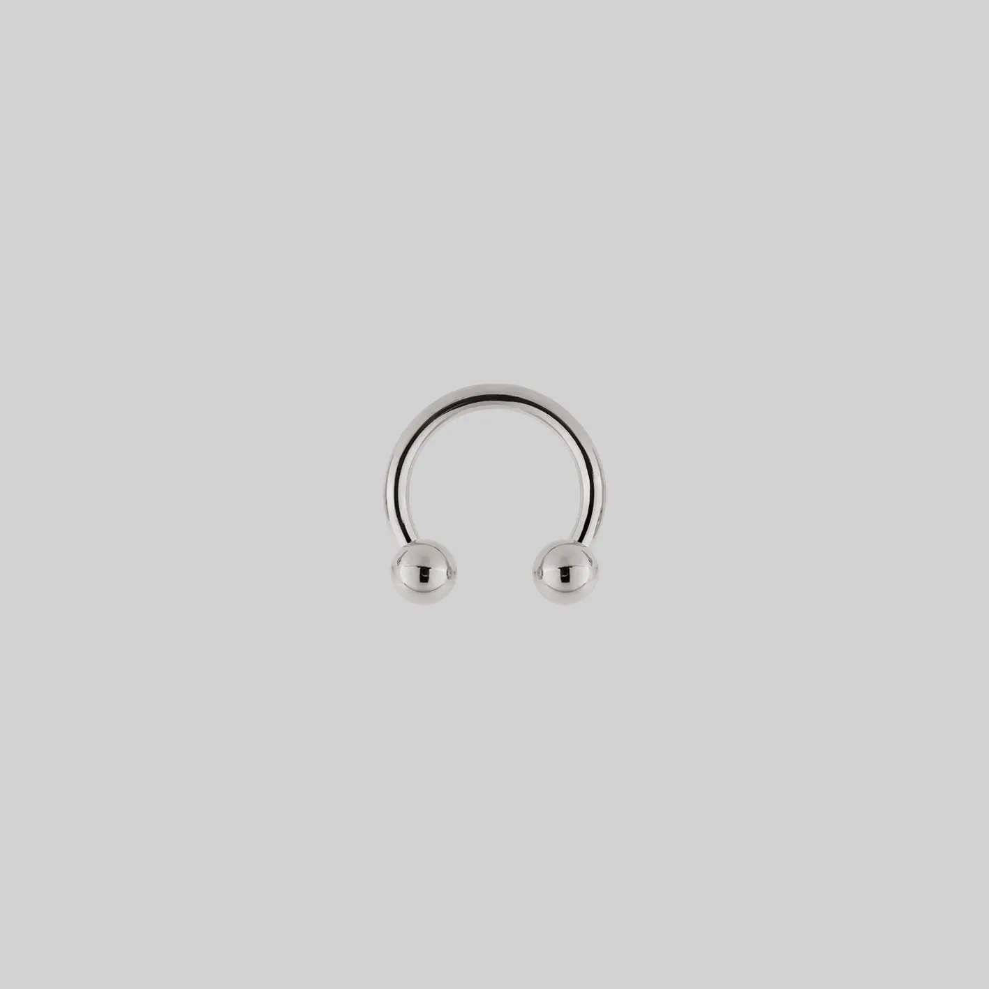 CLEO. Circular Barbell Ring - Silver