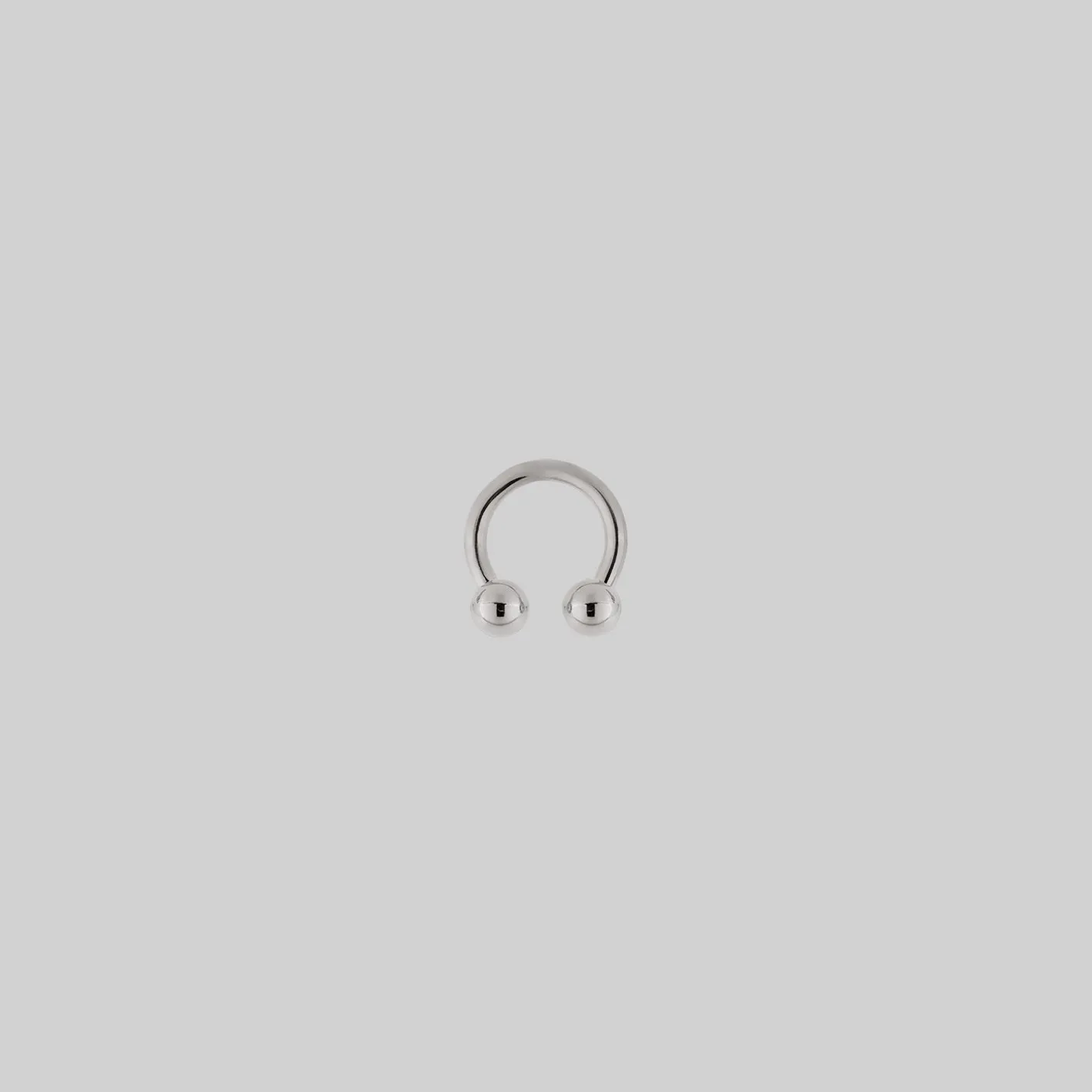 CLEO. Circular Barbell Ring - Silver