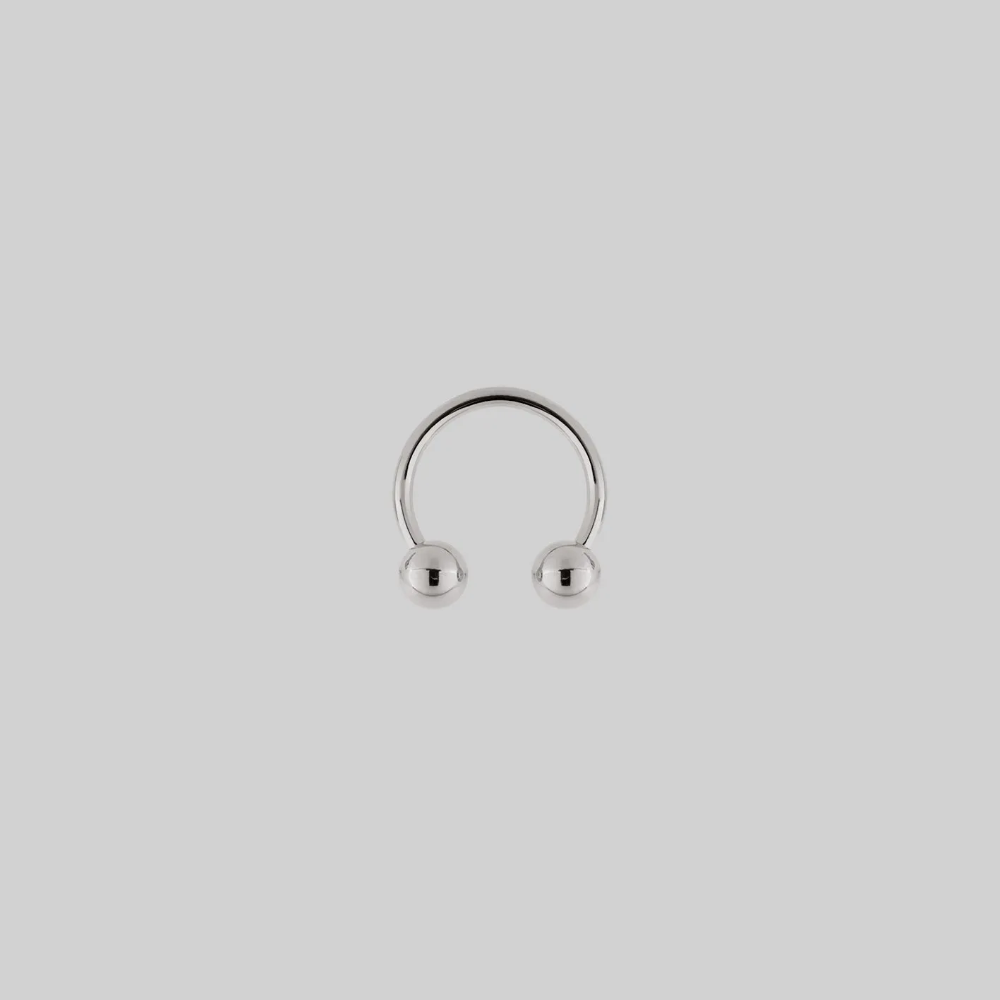 CLEO. Circular Barbell Ring - Silver