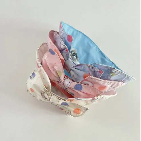 Girls Cartoon Embroidered Print Accessories Hats