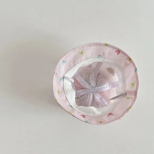 Girls Flower Cartoon Print Accessories Hats