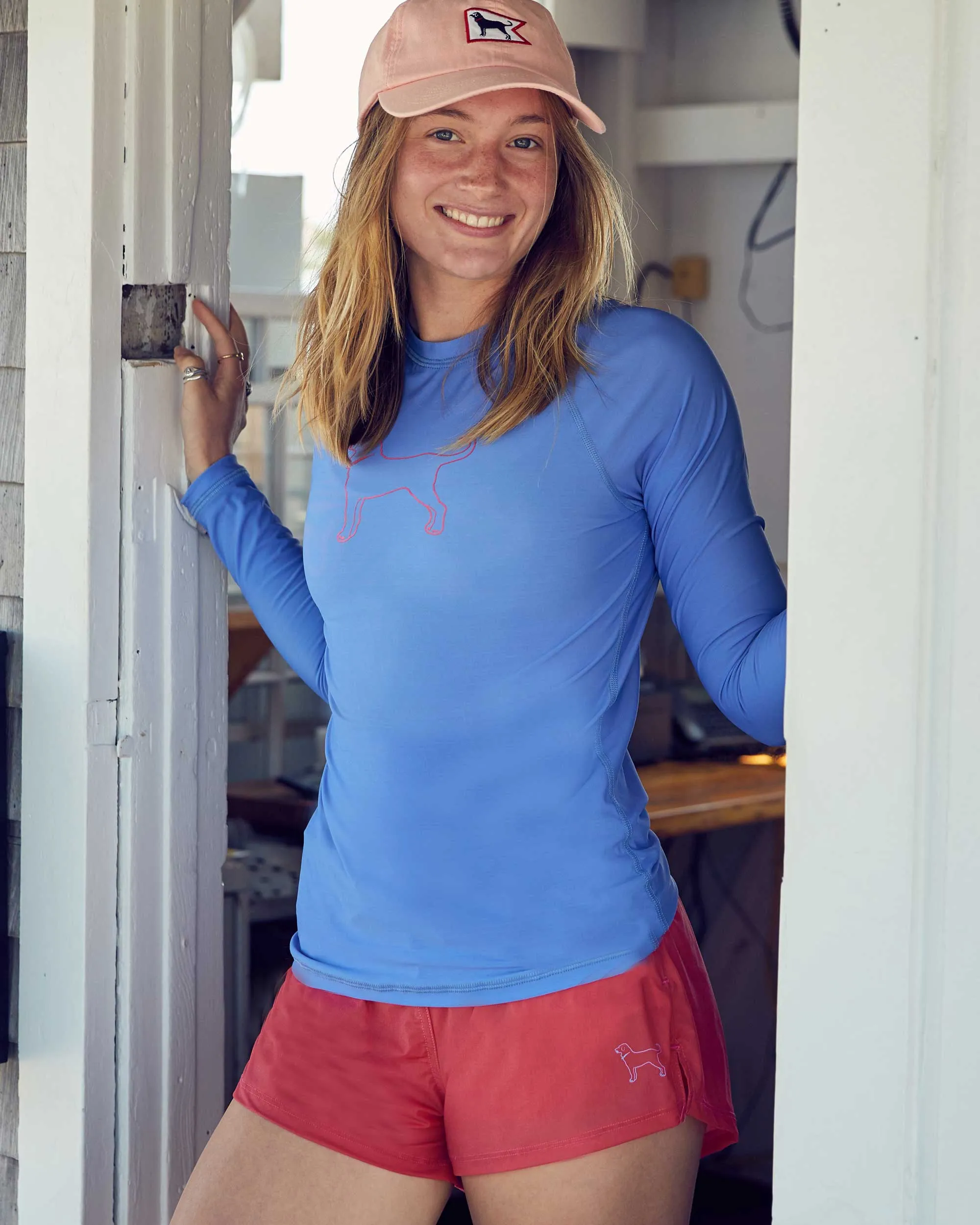 Ladies Black Dog Longsleeve SPF50 Rashguard