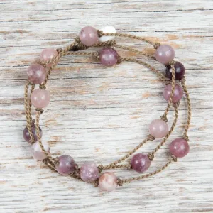 Light Lepidolite Round Medium - Wrap