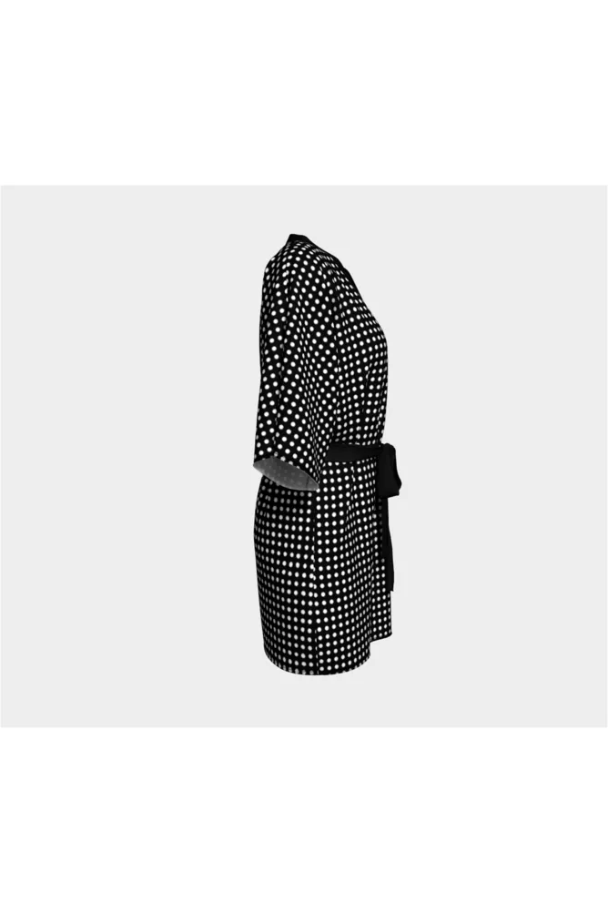 Micro Polka-dots Kimono Robe