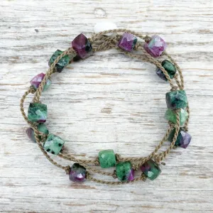Wrap-1005-Ruby Zoisite Cube Petite