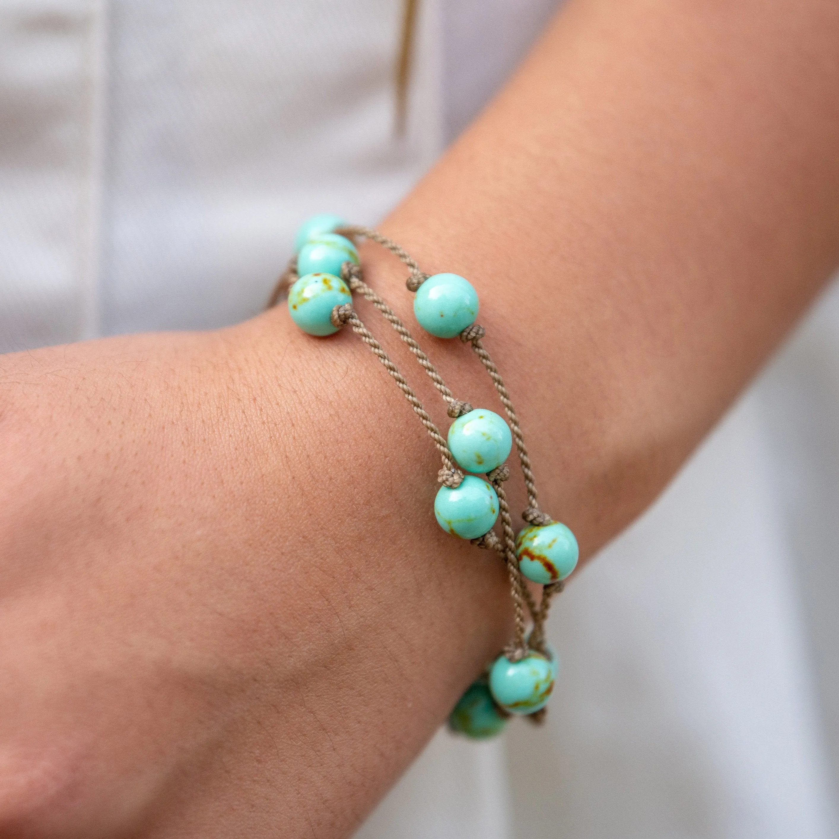 Wrap-1058-Turquoise Jasper Round Medium